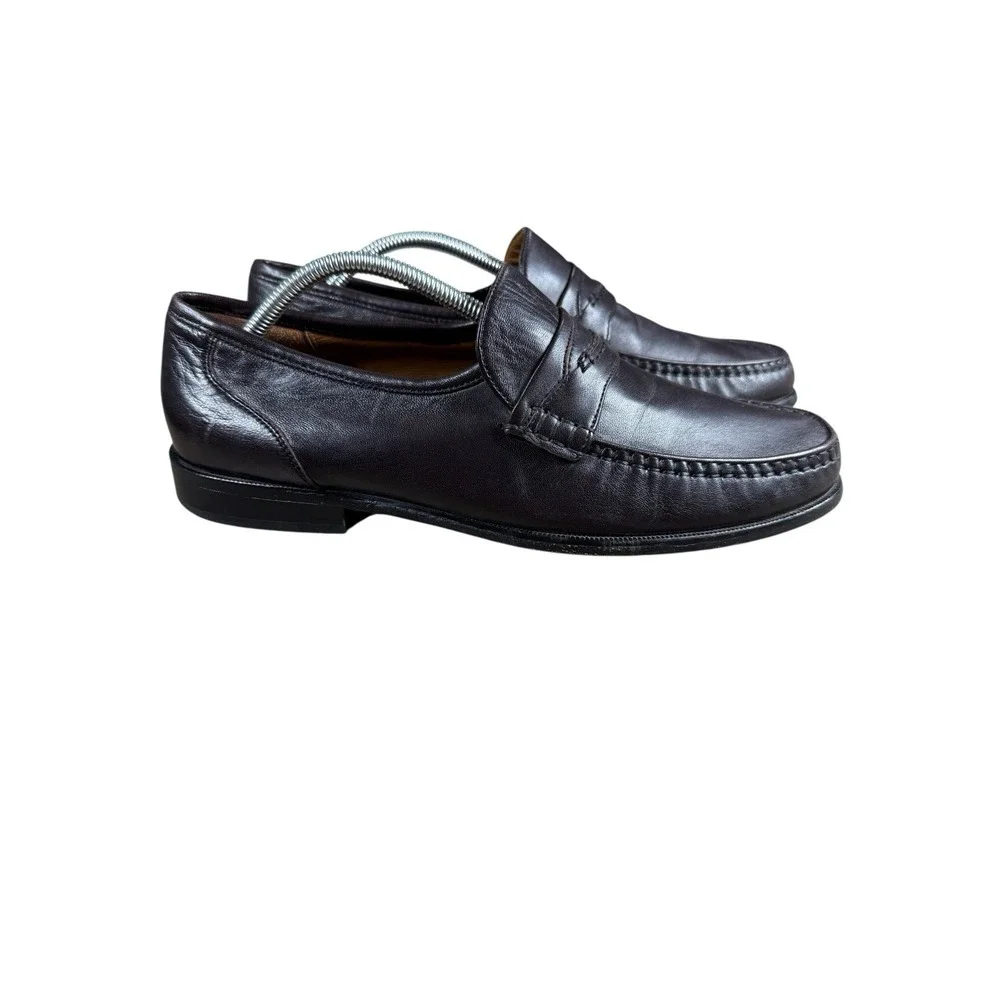 Sioux Como Loafer Dress Shoe Men's Sz 10  Burgundy Napa Lamb‎ Leather Moccasin